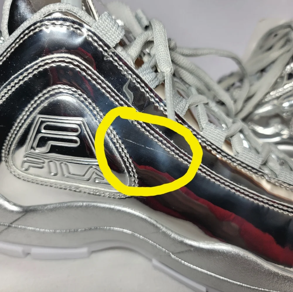 Fila Mens Size 10 Grant Hill 2 Mettalic Silver sneakers. - Picture 6 of 12